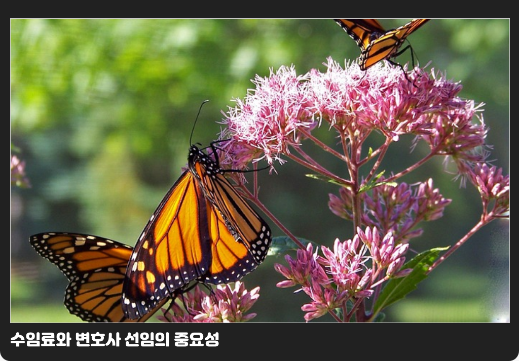 수임료와 변호사 선임의 중요성