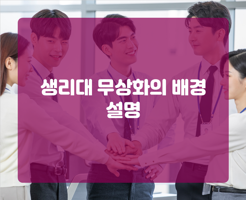 생리대 무상화의 배경 설명
