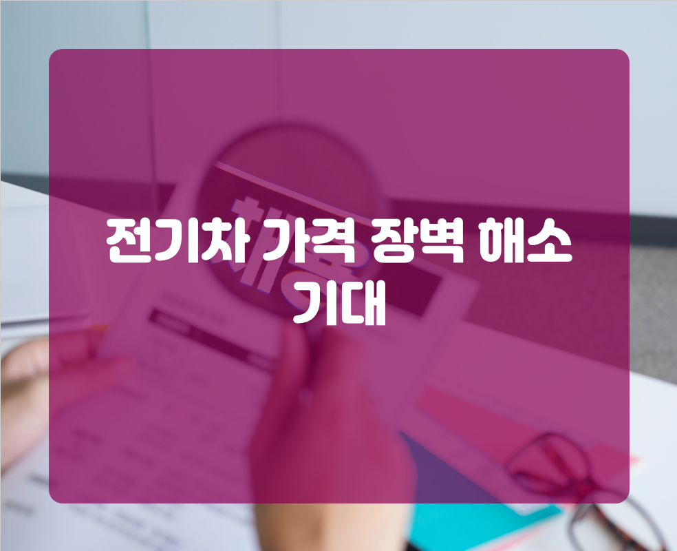 전기차 가격 장벽 해소 기대