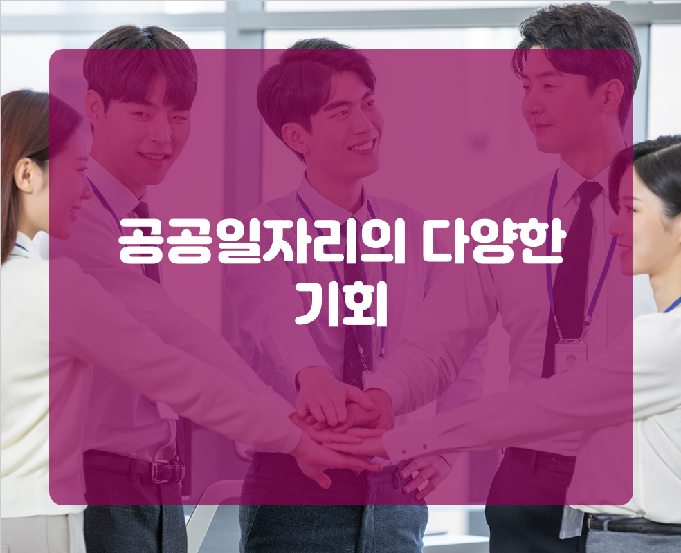 공공일자리의 다양한 기회