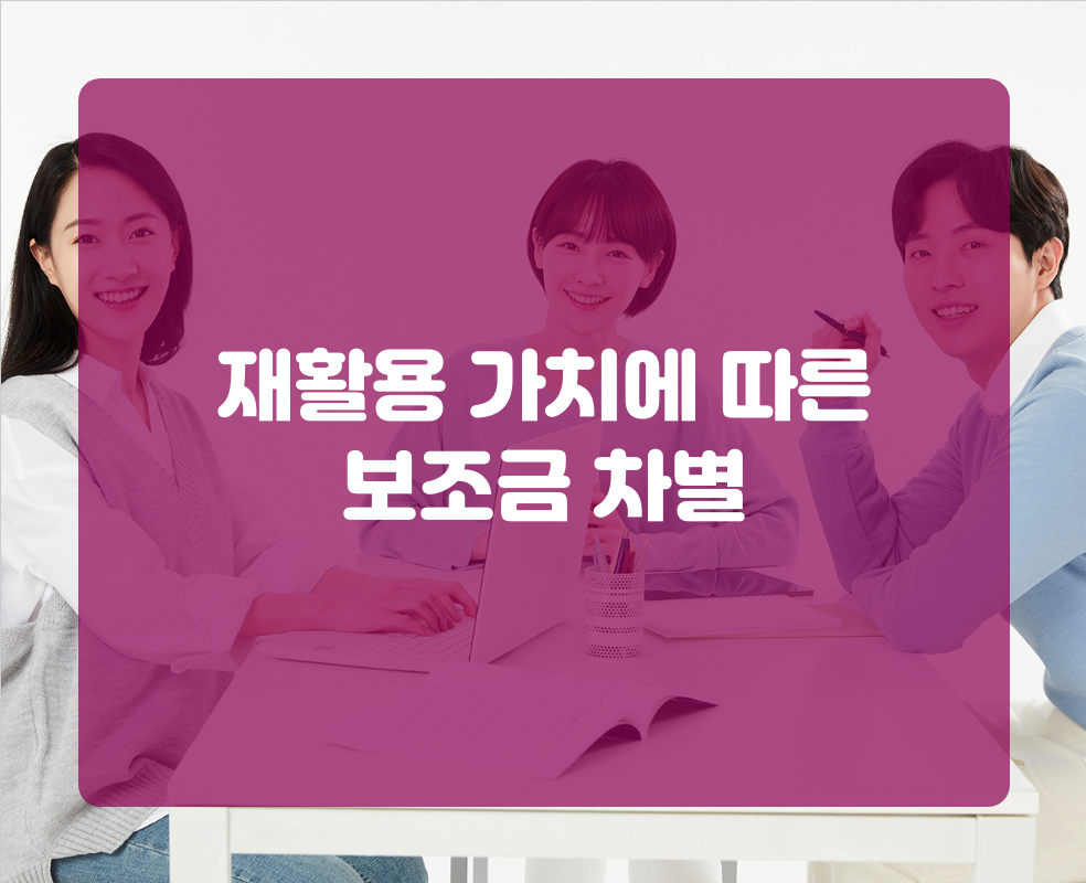 재활용 가치에 따른 보조금 차별