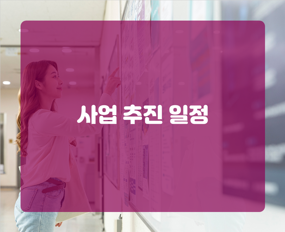 사업 추진 일정