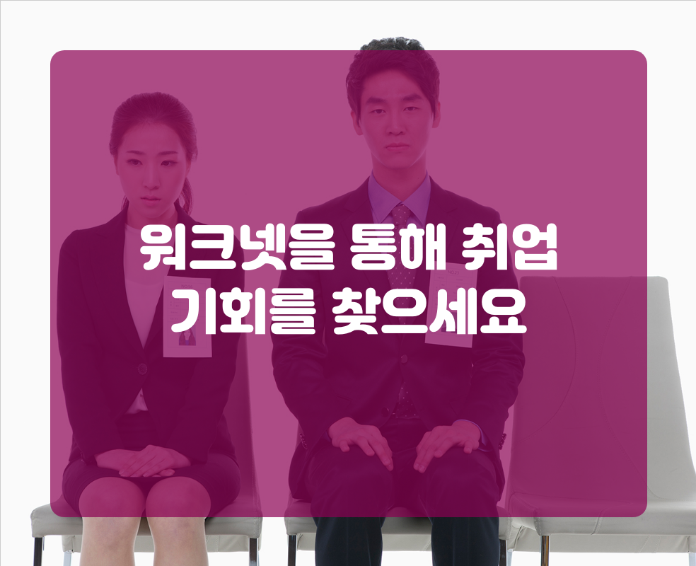 워크넷을 통해 취업 기회를 찾으세요