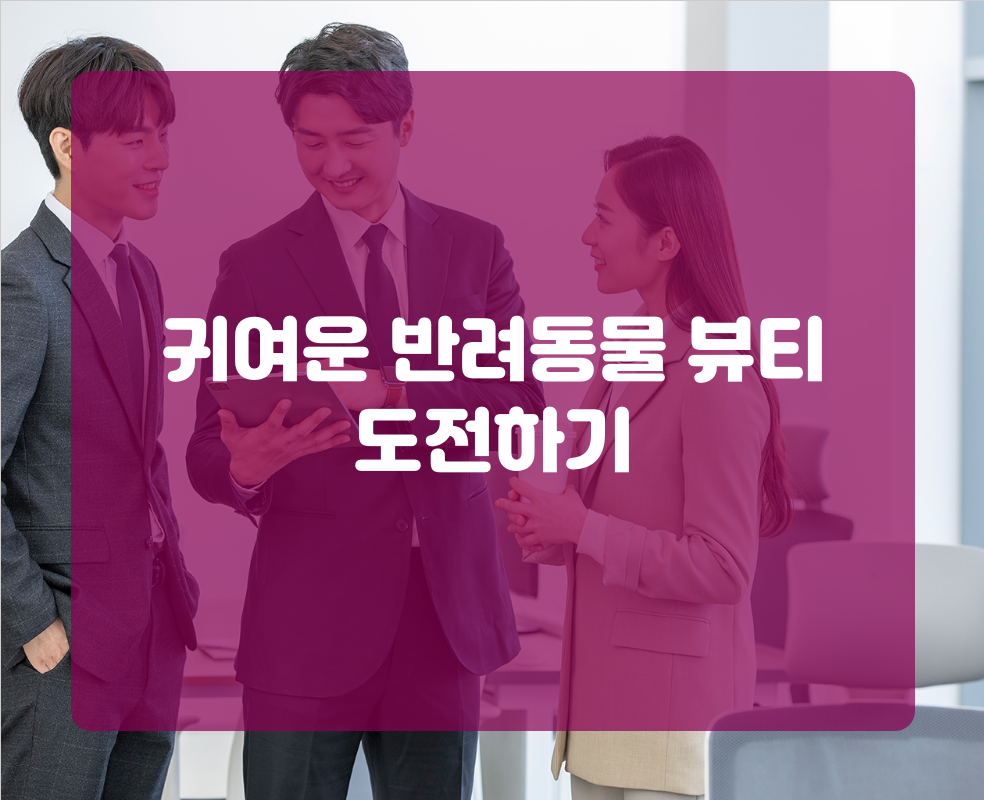 귀여운 반려동물 뷰티 도전하기
