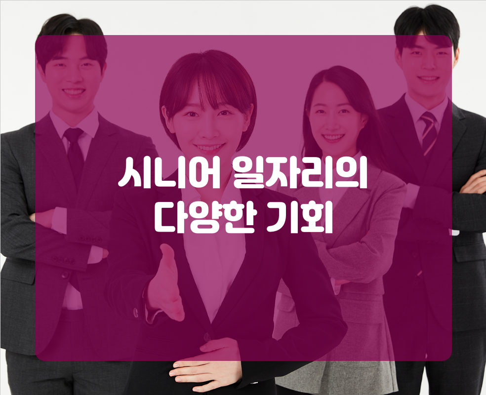 시니어 일자리의 다양한 기회