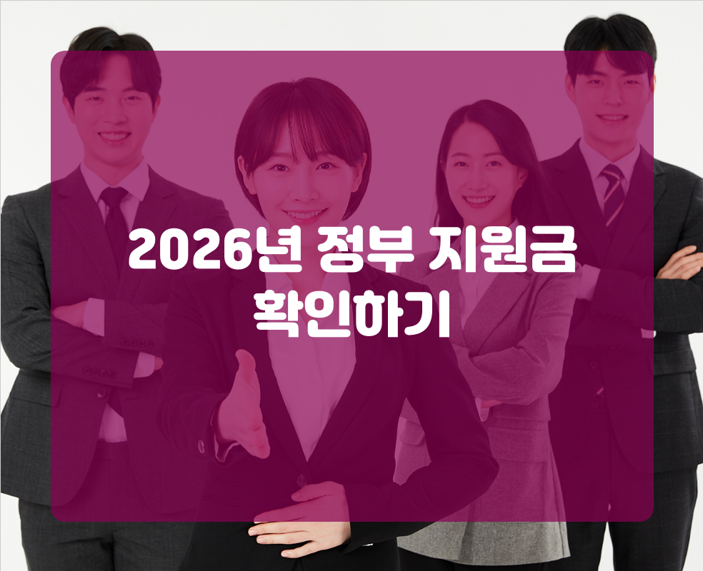 2026년 정부 지원금 확인하기