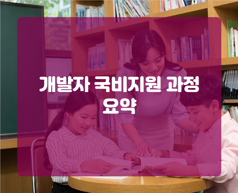 개발자 국비지원 과정 요약