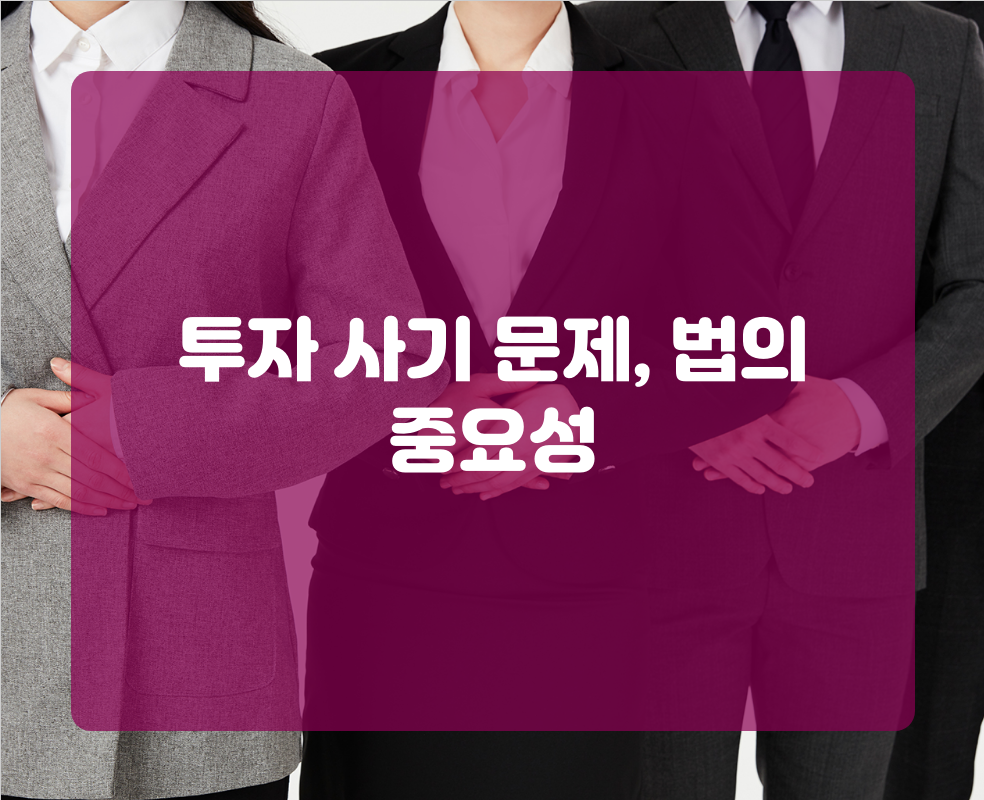 투자 사기 문제, 법의 중요성